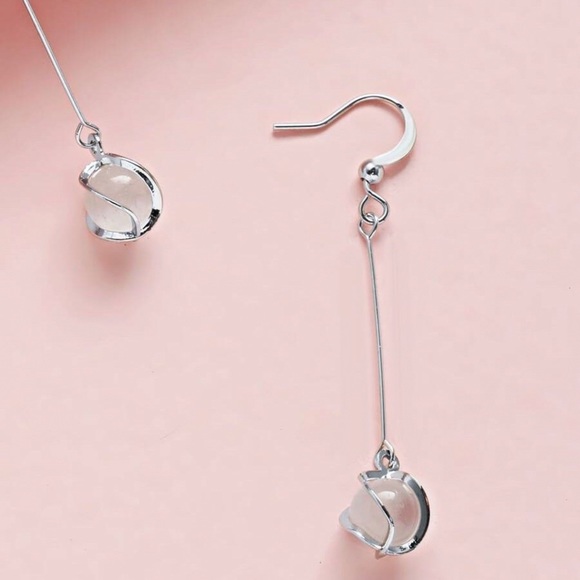 Any 2/$20! Silver Moon Drop Earrings - Picture 2 of 6